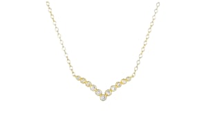 .16 ct. t.w. Lab-Grown Diamond V-Necklace in 18kt Gold Over Sterling
