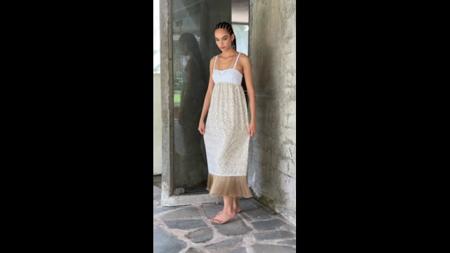 Vestido Naya Bordado Off-White 