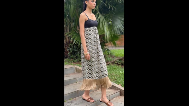 Vestido Naya Bordado Preto