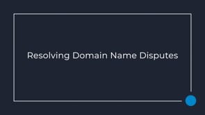 Resolving Domain Name Disputes