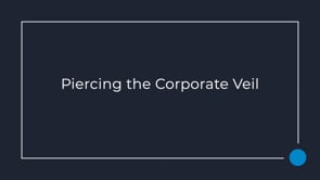 Piercing The Corporate Veil