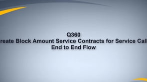 Service Contract Block Amount Overview