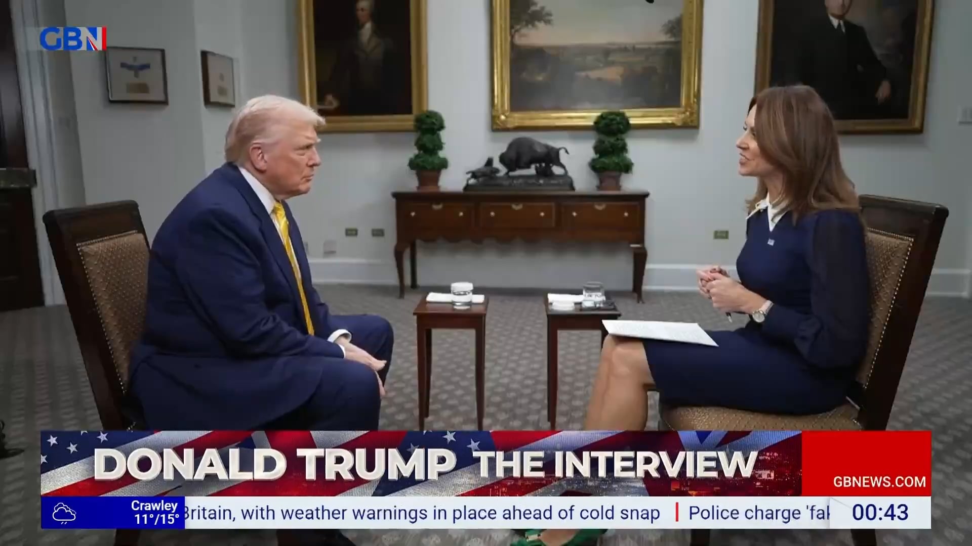 Interview: Bev Turner of GB News Interviews Donald Trump in the White ...
