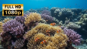 Underwater Film - Clownfish On Tropical Coral Reef HD