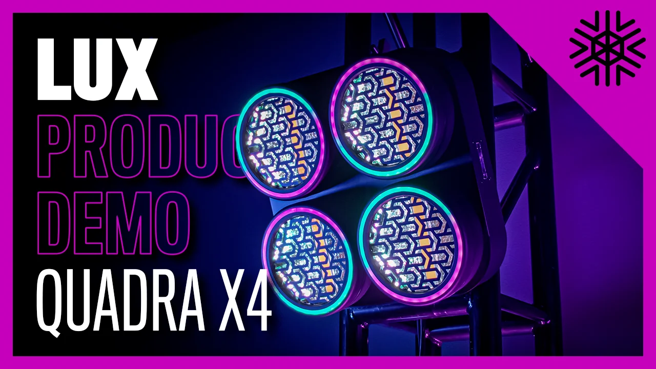 クラブ QUADRA IMPACT 5w 43inch Lux Quadra™ X4 Quad-Cell Blinder with RGB Aura & Ring FX