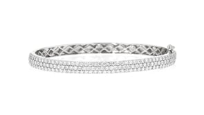 3.00 ct. t.w. Pave Lab-Grown Diamond Bangle Bracelet in Sterling Silver