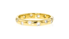 .50 ct. t.w. Scattered Lab-Grown Diamond Eternity Band in 18kt Gold Over Sterling