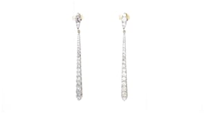 1.00 ct. t.w. Diamond Graduated Linear Drop Earrings in 14kt Yellow Gold