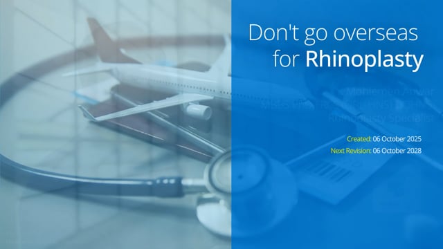 Don't Go Overseas for Rhinoplasty