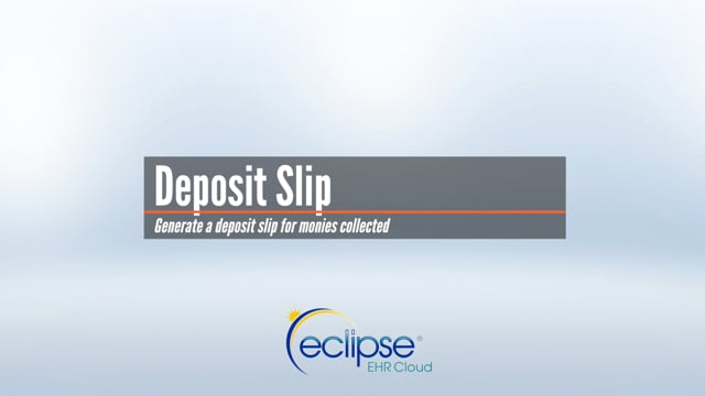 Deposit Slip