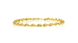 Italian 14kt Yellow Gold Rope Chain Bracelet
