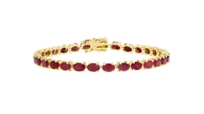 18.00 ct. t.w. Ruby Bracelet in 18kt Gold Over Sterling
