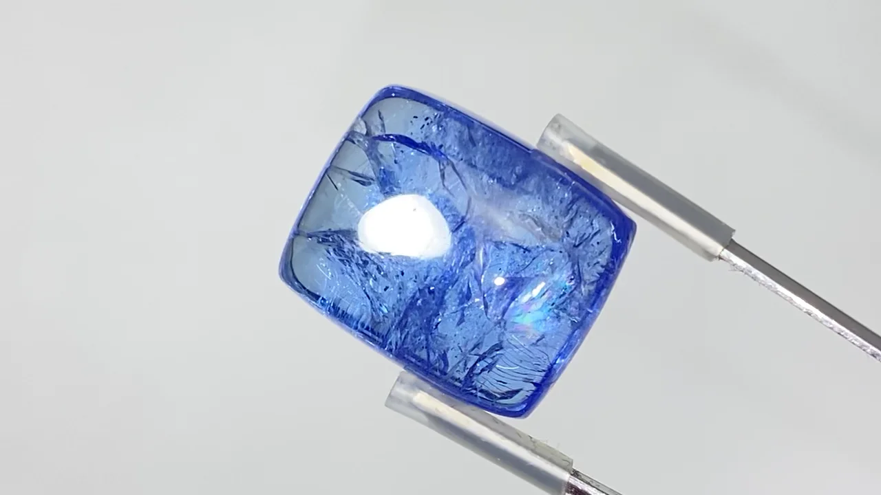 動画】【1点もの】宝石質タンザナイトAAA- ルース 1個 NO.45 - 天然石