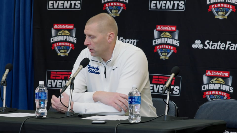 VIDEO:  Coach Mark Pope Discusses UK's Disappointing Setback to Michigan State