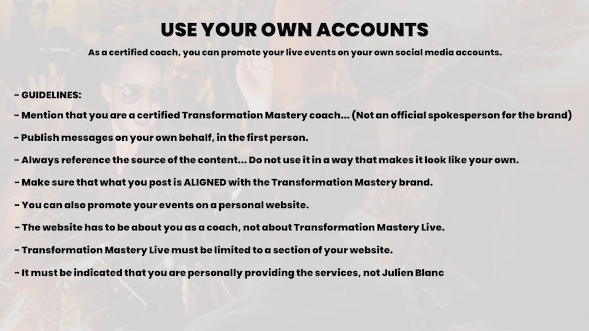 Use Your Own Accounts