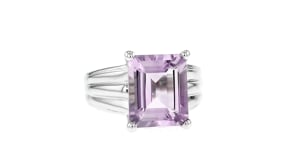 5.00 Carat Amethyst Ring in Sterling Silver
