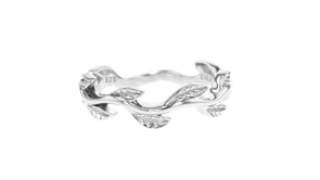 Sterling Silver Wavy Leaf Ring