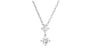 .60 ct. t.w. Lab-Grown Diamond Two-Stone Pendant Necklace in Sterling Silver