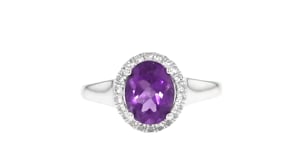 2.10 Carat Amethyst Ring with .20 ct. t.w. White Topaz in Sterling Silver