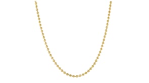Italian 2.5mm 18kt Gold Over Sterling Bead-Chain Necklace