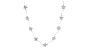 C. 1990 Vintage 1.55 ct. t.w. Diamond Flower Station Necklace in 14kt White Gold