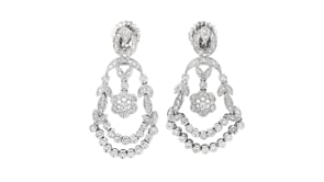 C. 1990 Vintage 1.50 ct. t.w. Diamond Chandelier Earrings in 14kt White Gold