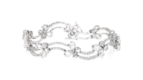 C. 2000 Vintage 6.20 ct. t.w. Diamond Butterfly Bracelet in 18kt White Gold