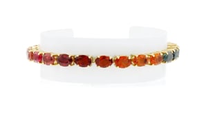 C. 1980 Vintage 19.25 Multi-Gemstone Bracelet in 18kt Yellow Gold