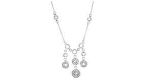 C. 1990 Vintage 2.00 ct. t.w. Diamond Circle Drop Necklace in 18kt White Gold