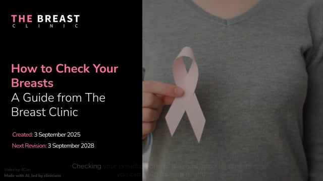 Performing a monthly breast check