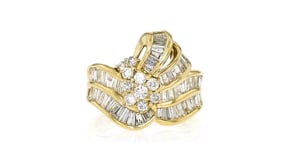 C. 1990 Vintage 2.10 ct. t.w. Diamond Ring in 18kt Yellow Gold