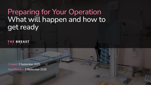 Preparing for Your Operation