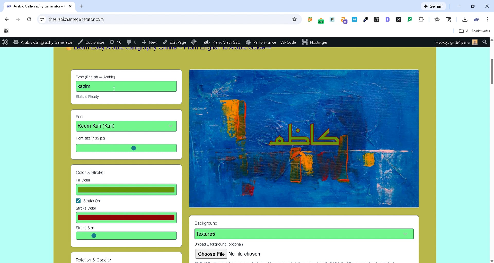 Create Arabic Text Instantly