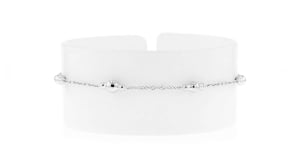 Gabriel Designs Sterling Silver Bead Station Bracelet