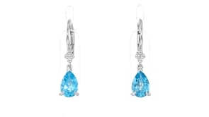 Gabriel Designs 2.91 ct. t.w. Swiss Blue Topaz Drop Earrings in Sterling Silver