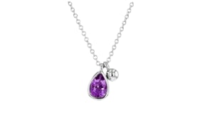 Gabriel Designs .55 Carat Amethyst Necklace in Sterling Silver