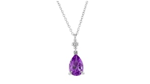 Gabriel Designs 1.47 Carat Amethyst Necklace in Sterling Silver