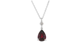 Gabriel Designs 2.19 Carat Garnet Necklace in Sterling Silver