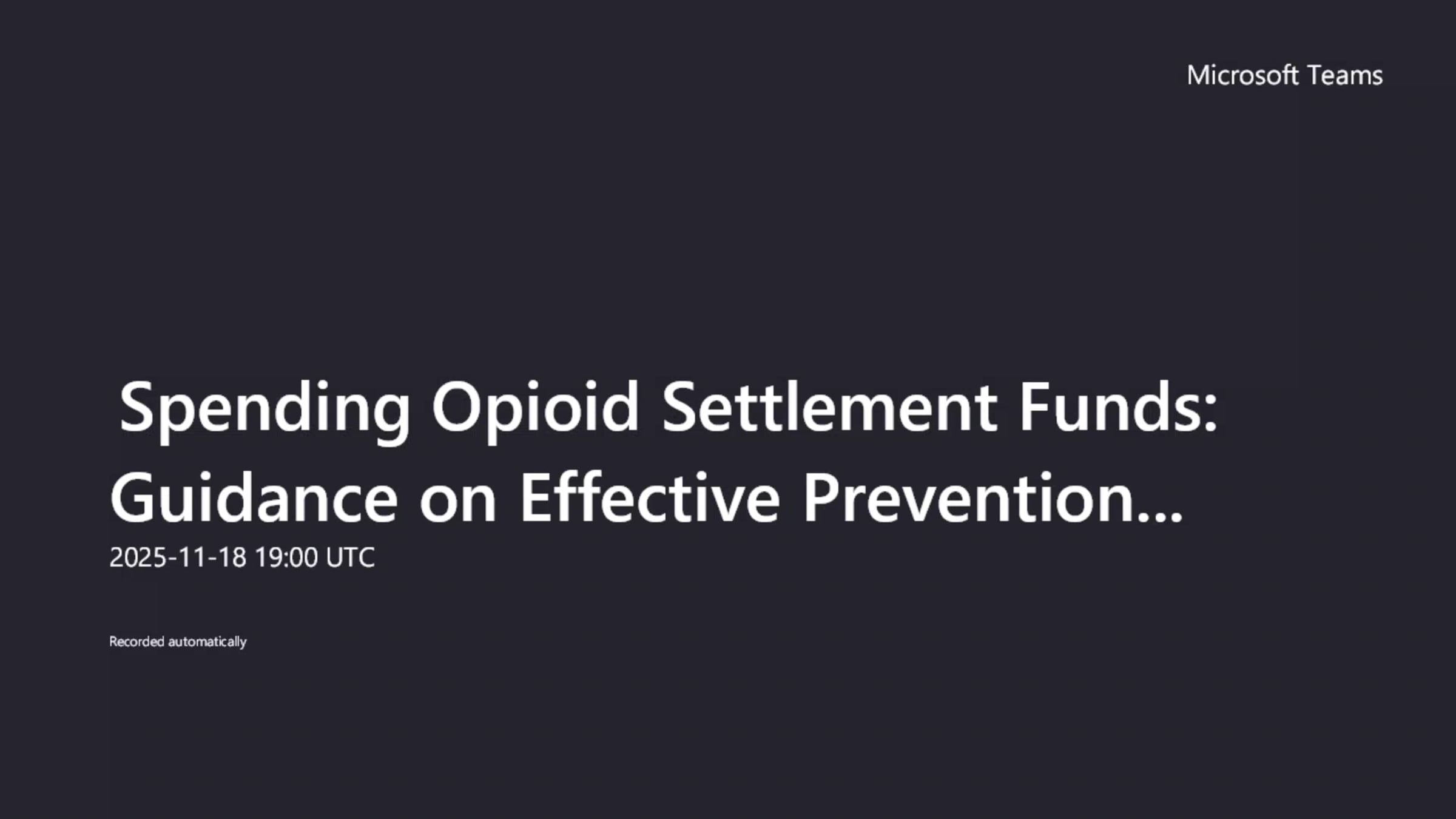 Spending Opioid Settlement Funds Guidance on Effective Prevention ...