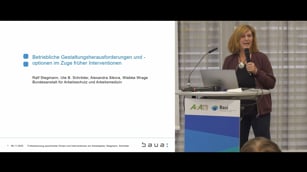 Betriebliche Gestaltungsherausforderungen und -optionen im Zuge früherer Interventionen