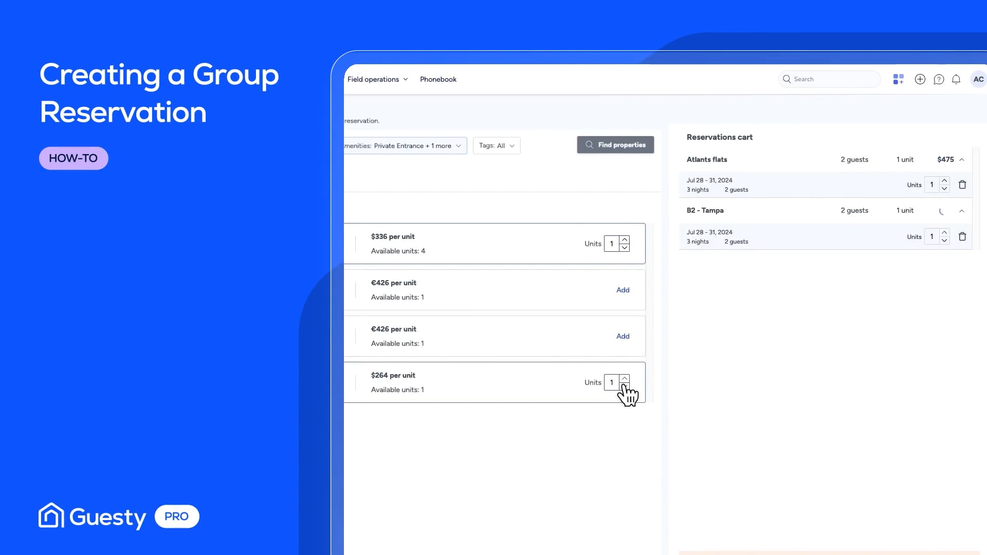 Creating a Group Reservation