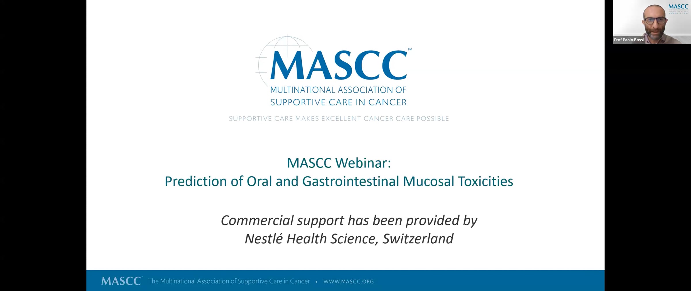 MASCC Webinar: Prediction of Oral and Gastrointestinal Mucosal Toxicities