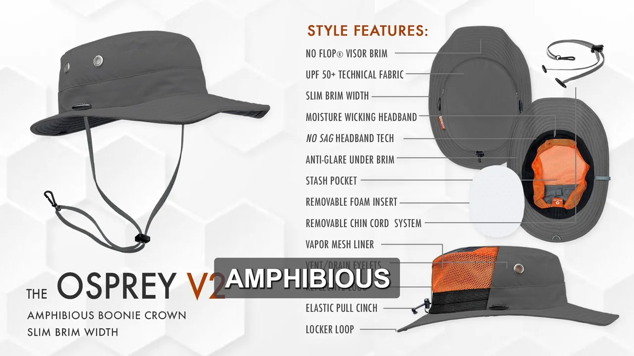 The Shelta Osprey V2 LTD Sun Hat with Headband Grip in Bright