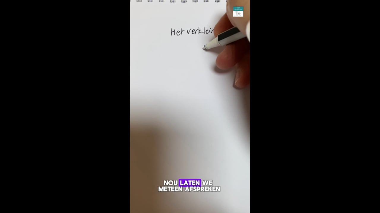 Verkleinwoord uitleg VO Nederlands