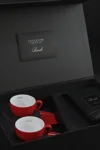 Porcelánové šálky s kávou BANDI, Rosso, v darčekovom boxe