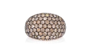 Le Vian 4.15 ct. t.w. Chocolate and Vanilla Pave Diamond Ring in 14kt Strawberry Gold