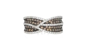 Le Vian Chocolatier 1.03 ct. t.w. Chocolate and Vanilla Diamonds in 14kt Vanilla Gold