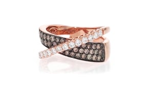 Le Vian Chocolatier 1.14 ct. t.w. Chocolate and Vanilla Diamonds in 14kt Strawberry Gold