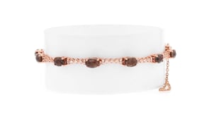Le Vian 4.20 ct. t.w. Chocolate Quartz and .44 ct. t.w. Vanilla Diamond Bracelet in 14kt Strawberry Gold