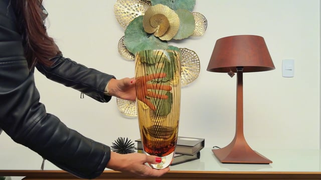 Vaso 55 MS Fenício Âmbar Transparente